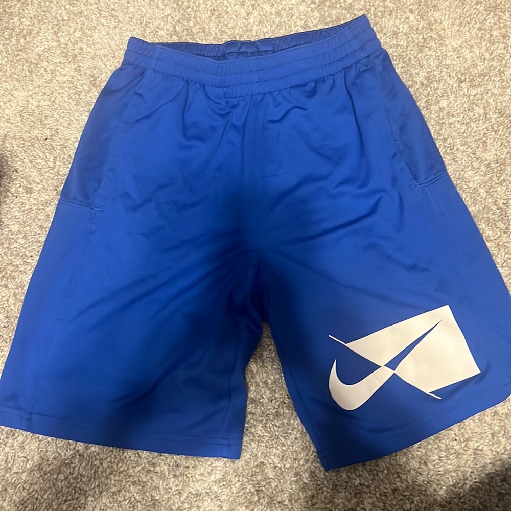 Nike Boys' Dri-FIT Multi Woven Blue Shorts Standard Fit - Large